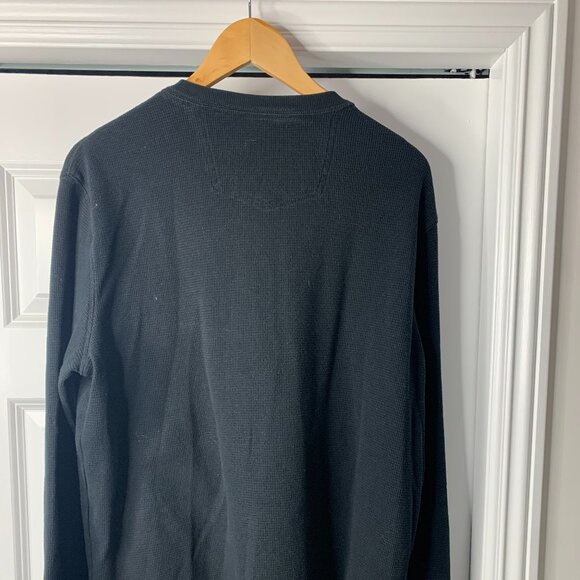 Eddie Bauer Men’s Black Long Sleeve Henley – TL (Tall Large), Cotton/Poly Blend - Picture 5 of 11